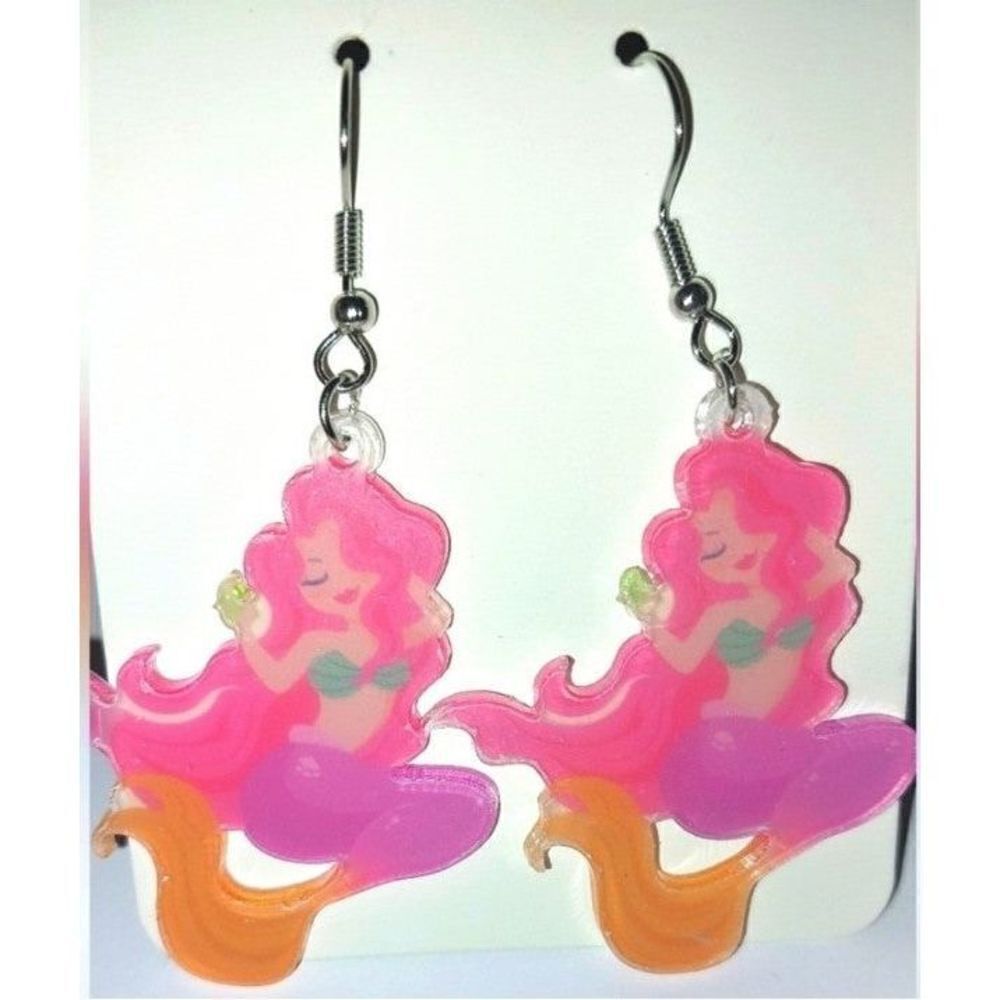 Super cute handmade mermaid earrings